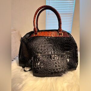 New Black Vegan Leather Bag with optional strap | Tote Bag